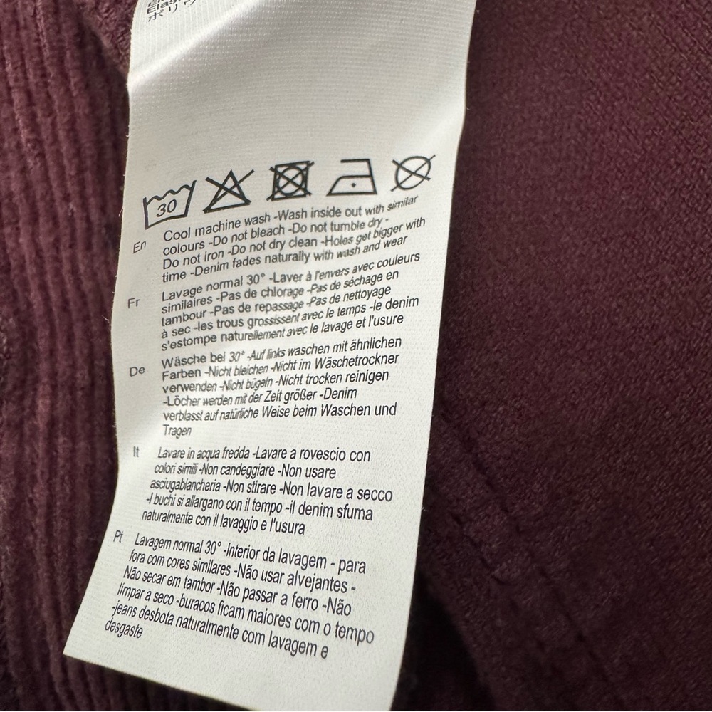 Rolla’s Corduroy Jumpsuit Burgundy 70s Retro Wide Leg Utility Boho Chic - Picture 11 of 12